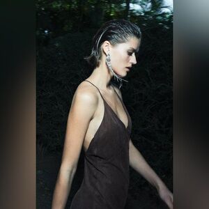 Zara Metal Chain and Bead Earrings NWT Sunning❣️